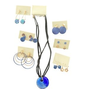 All new 7 piece jewelry lot -beautiful blue